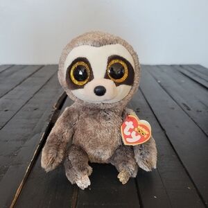 Ty Beanie Boo Dangler Sloth 100% TySilk Silk Soft Stuffed Animal Plush Toy